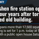 New Goshen fire station opens nearly four years after tornado destroyed old building