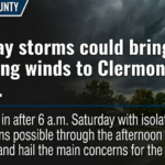 Saturday storms could bring damaging winds to Clermont County